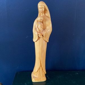 15.5” Madonna with child statue